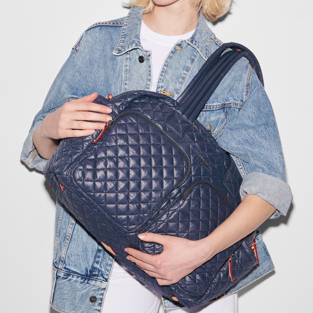 MZ Wallace Nic Ink Quilted Travel Weekender Bag NWT - Picture 7 of 14